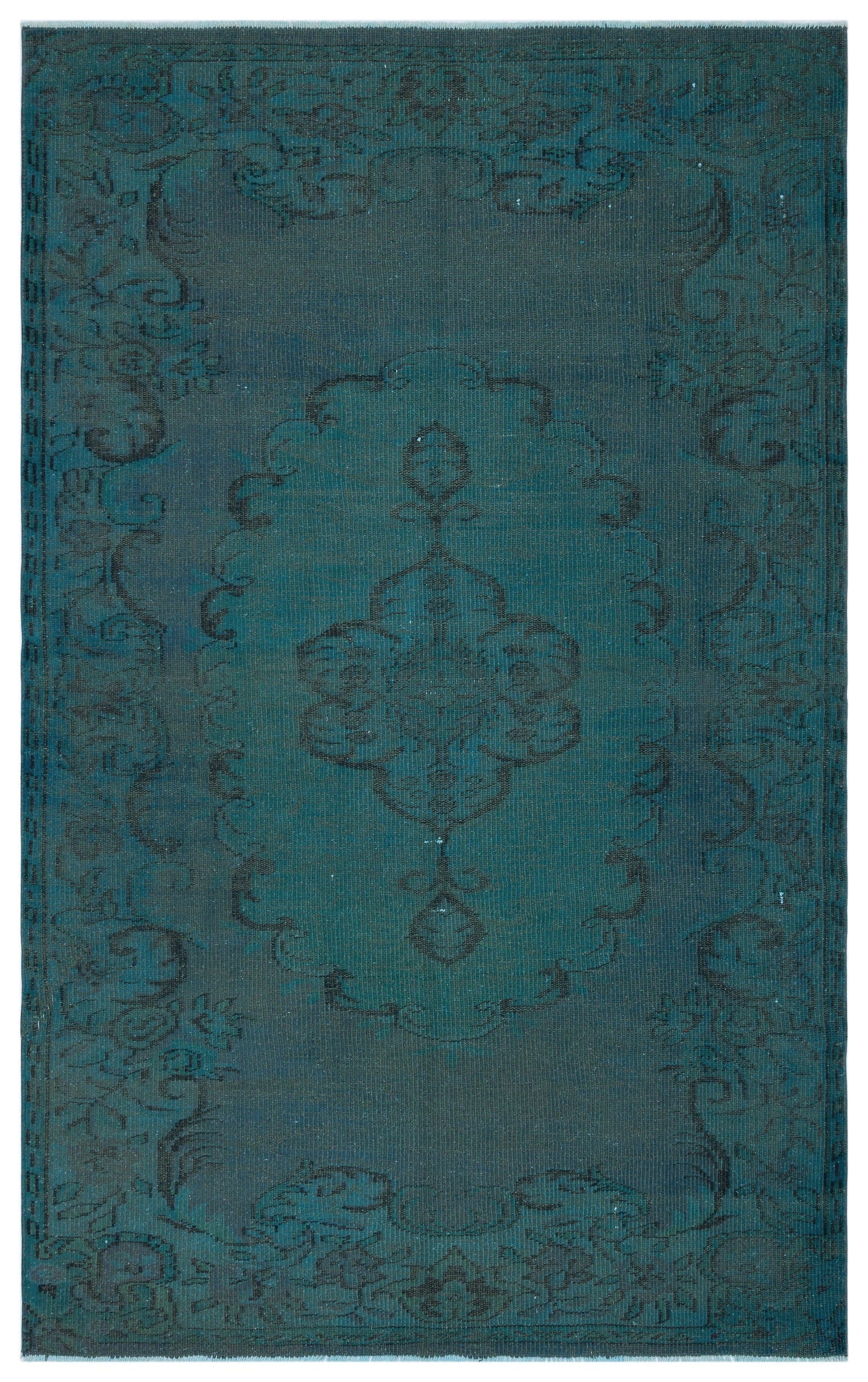 Atina Yeşil Eskitme Yün El Dokuma Halısı 157 x 263 Apex Unique