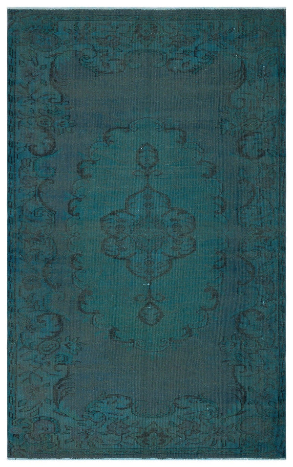 Yeşil Eskitme Klasik Yün Halı 157x263