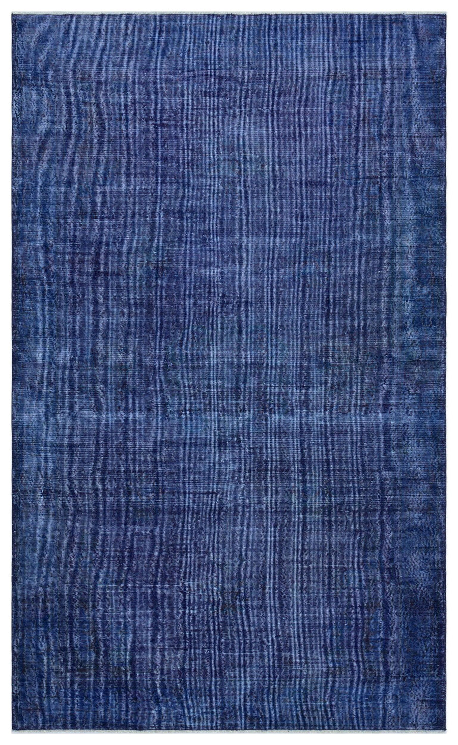 Plain Navy Blue Vintage Turkish Rug 173x284 cm (5'8" x 9'4") – in the hallway