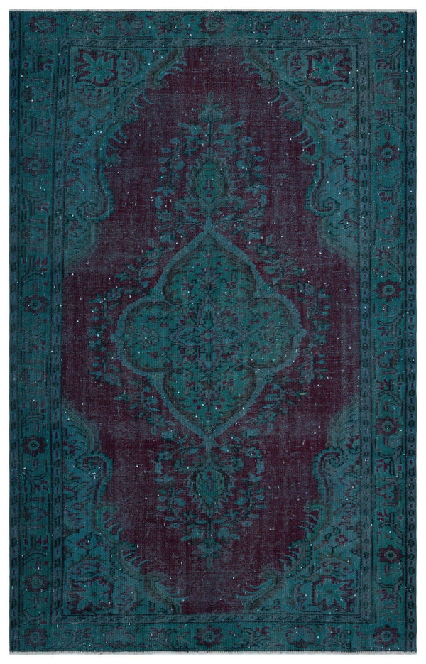 Bordo Mavi Isparta Eskitme Klasik Yün Halı 176x273 - Özel Seri
