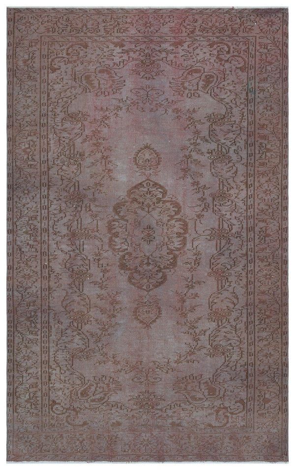 Krem Isparta Madalyonlu Çiçekli Yün Halı 182x287 - Özel Seri