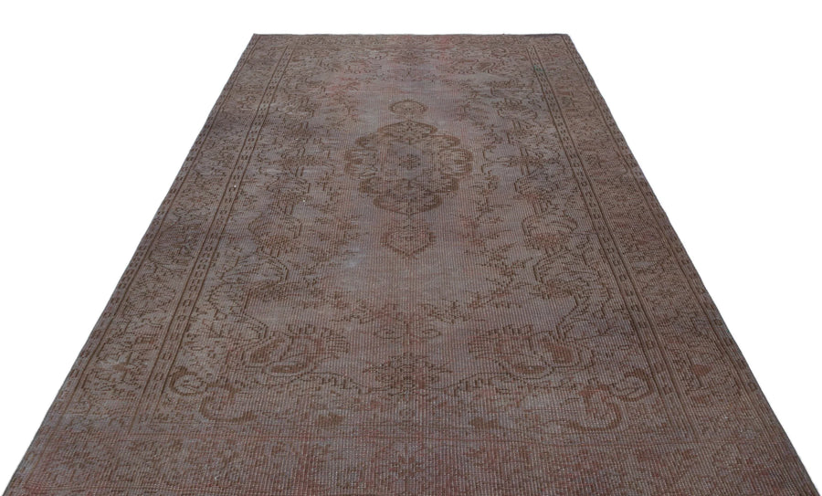 Krem Isparta Madalyonlu Çiçekli Yün Halı 182x287 - Özel Seri