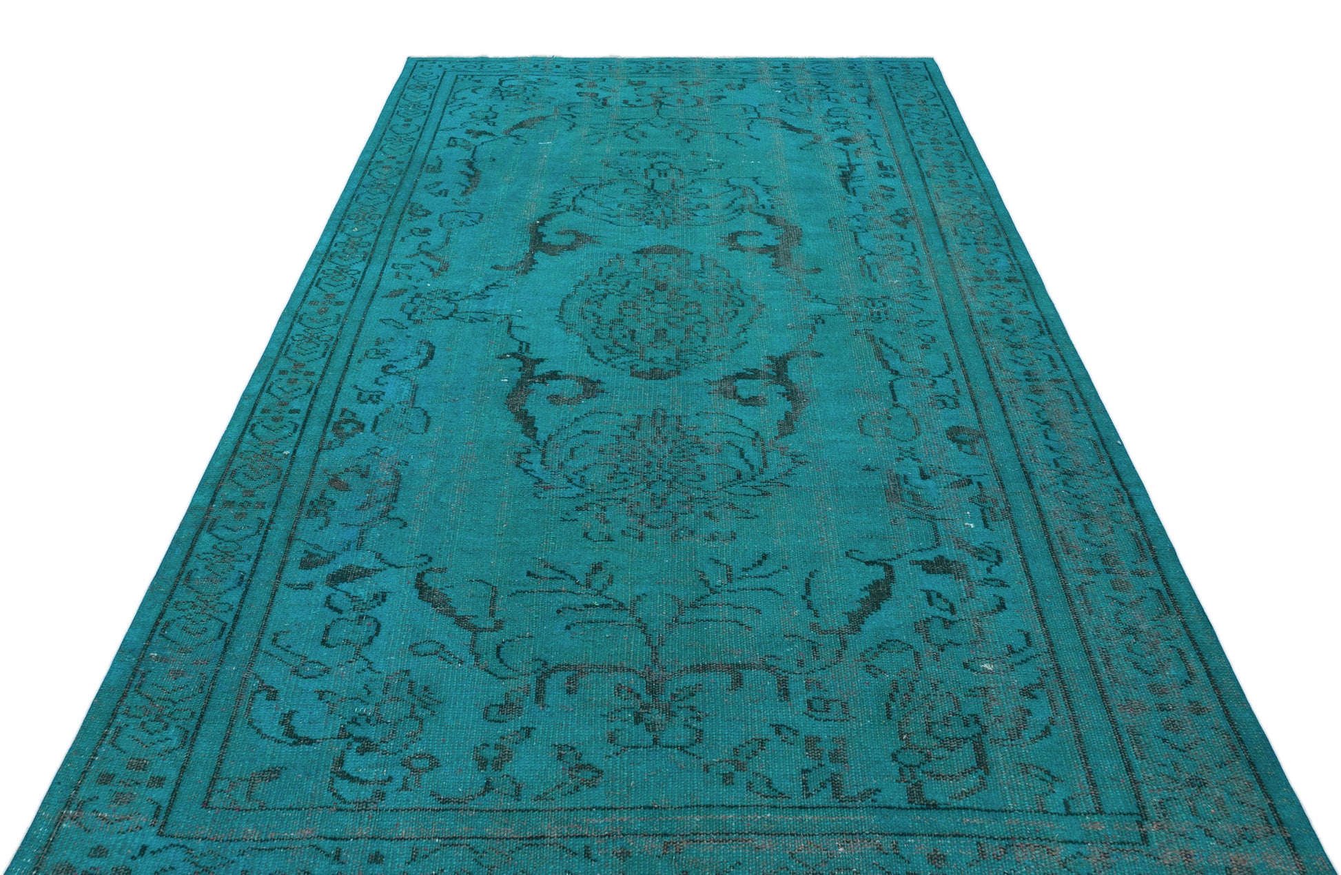 Atina Turkuaz Eskitme Yün El Dokuma Halısı 166 x 270 Apex Unique