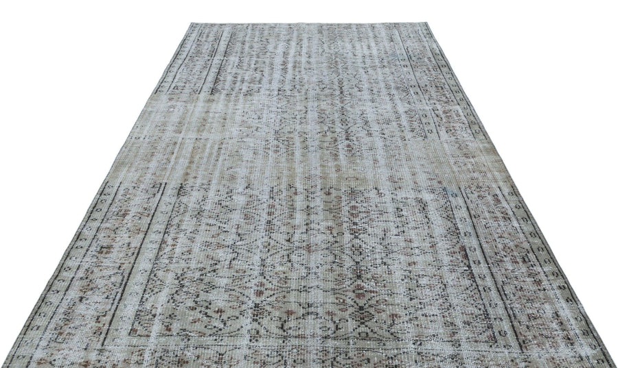 Gri Anadolu Eskitme Modern Yün Halı 178x258 - Özel Seri