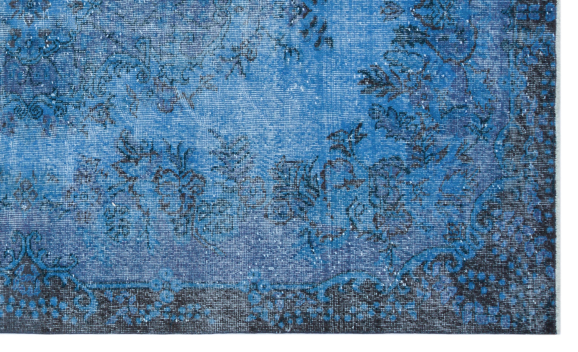 Atina Mavi Eskitme Yün El Dokuma Halısı 172 x 282 Apex Unique