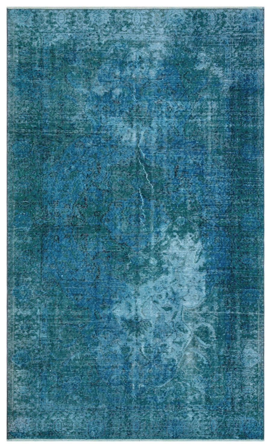 Blauer Wollteppich mit abstraktem Design 153x256 cm – im Flur