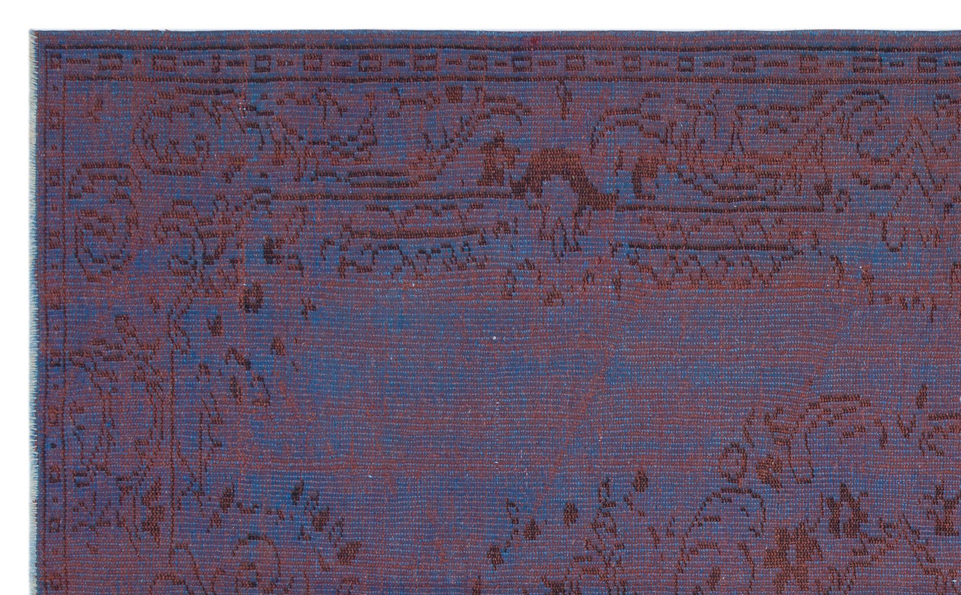 Atina Mavi Eskitme Yün El Dokuma Halısı 152 x 248 Apex Unique