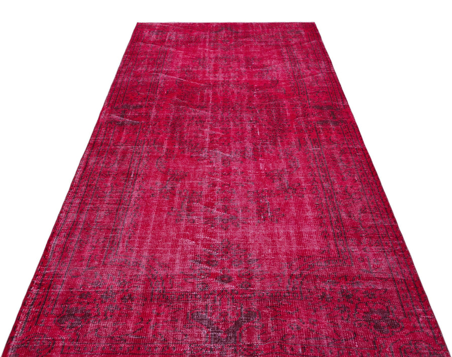 Pembe Anadolu Çiçekli Yün Halı 138x288 - Özel Seri