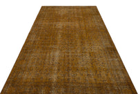 Abstract Grey & Brown Hand-Knotted Turkish Rug 161x285 cm (5'3" x 9'4")
