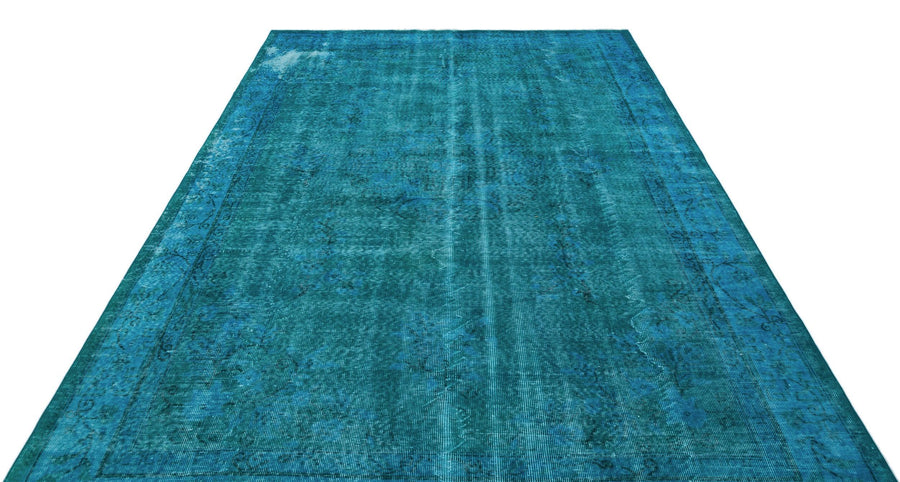 Mavi Anadolu Eskitme Madalyonlu Yün Halı 208x300 - Özel Seri