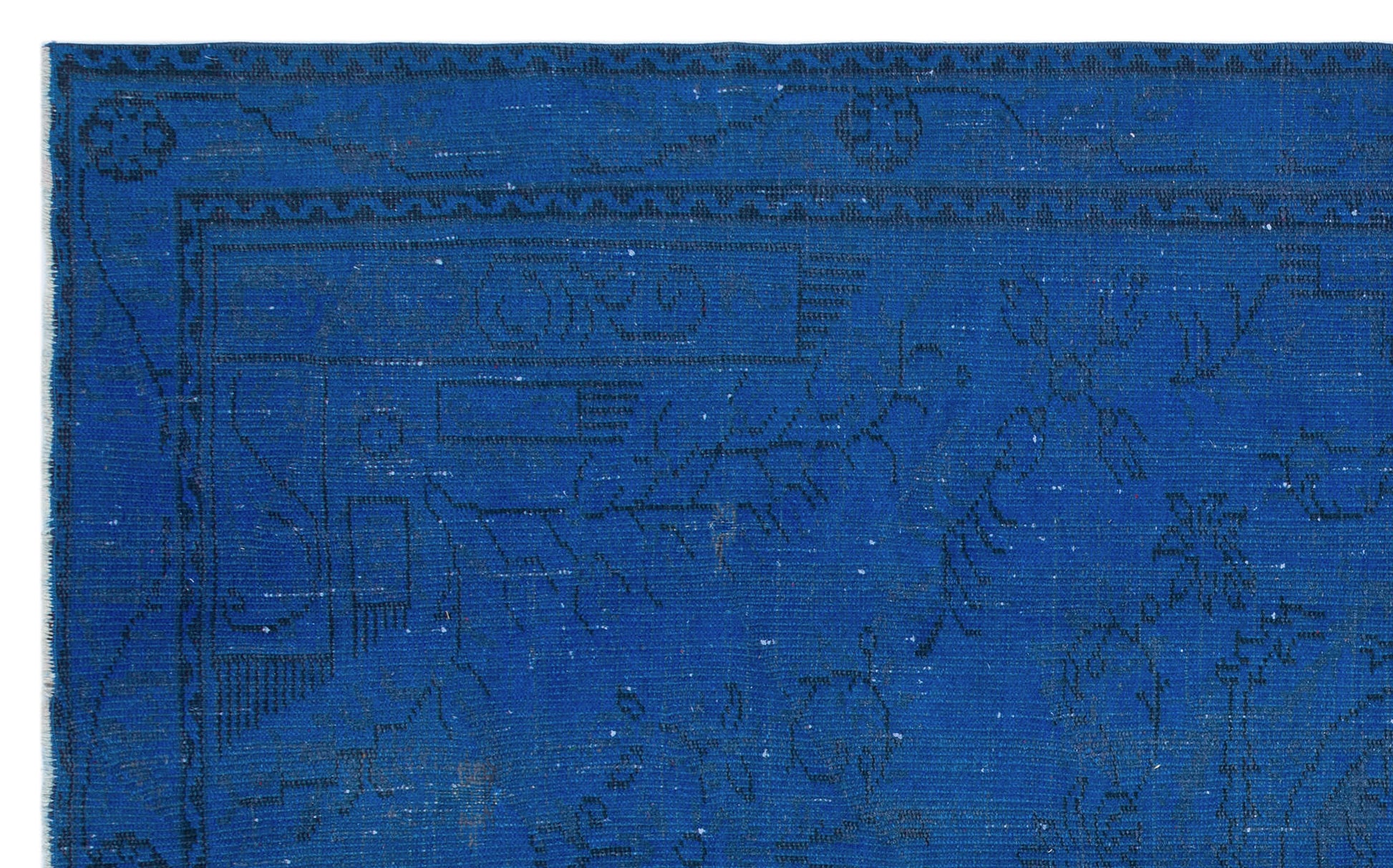 Atina Mavi Eskitme Yün El Dokuma Halısı 173 x 273 Apex Unique