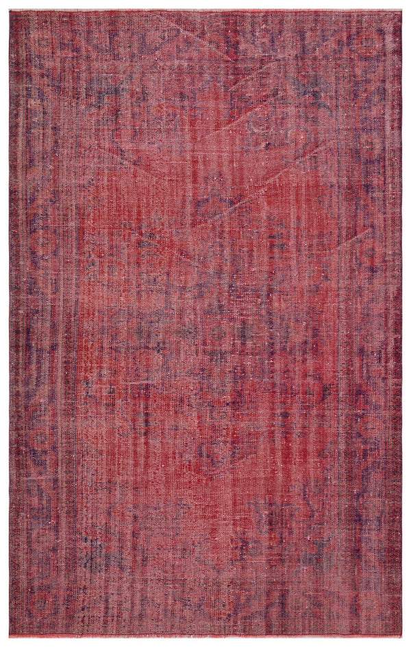 Kırmızı Anadolu Geometrik Klasik Yün Halı 183x290 - Özel Seri