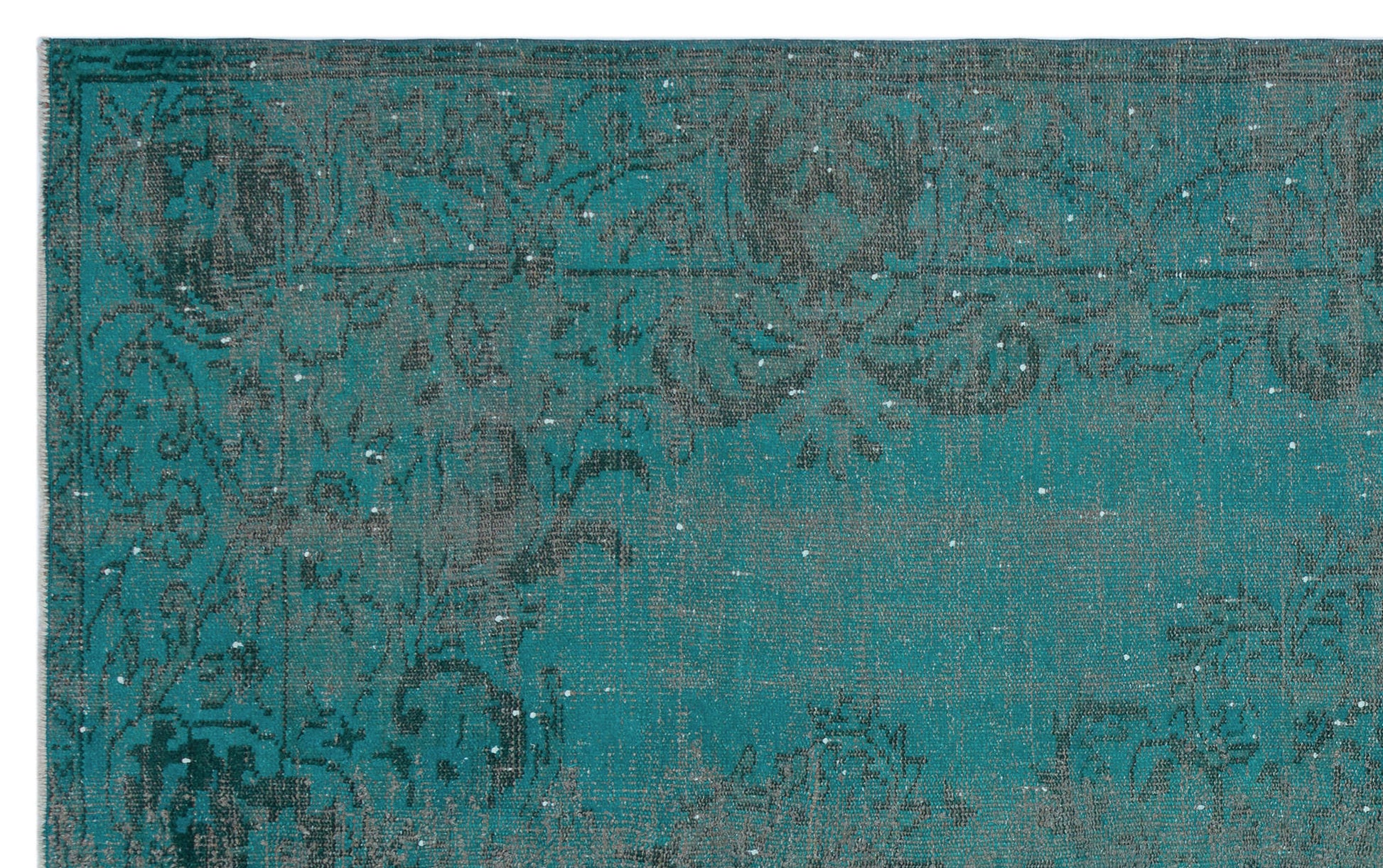 Atina Turkuaz Eskitme Yün El Dokuma Halısı 187 x 284 Apex Unique