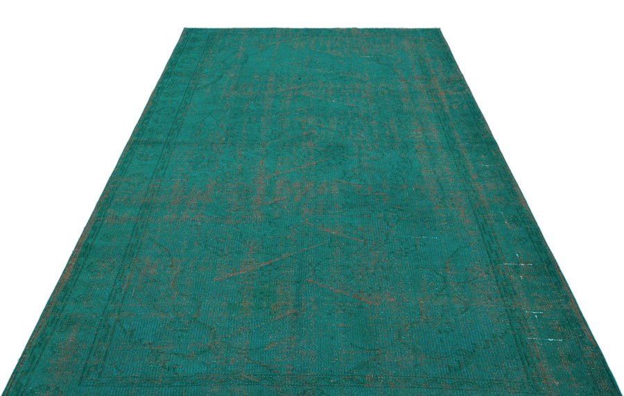 Gri Yeşil Bohem Eskitme Yün Halı 166x254