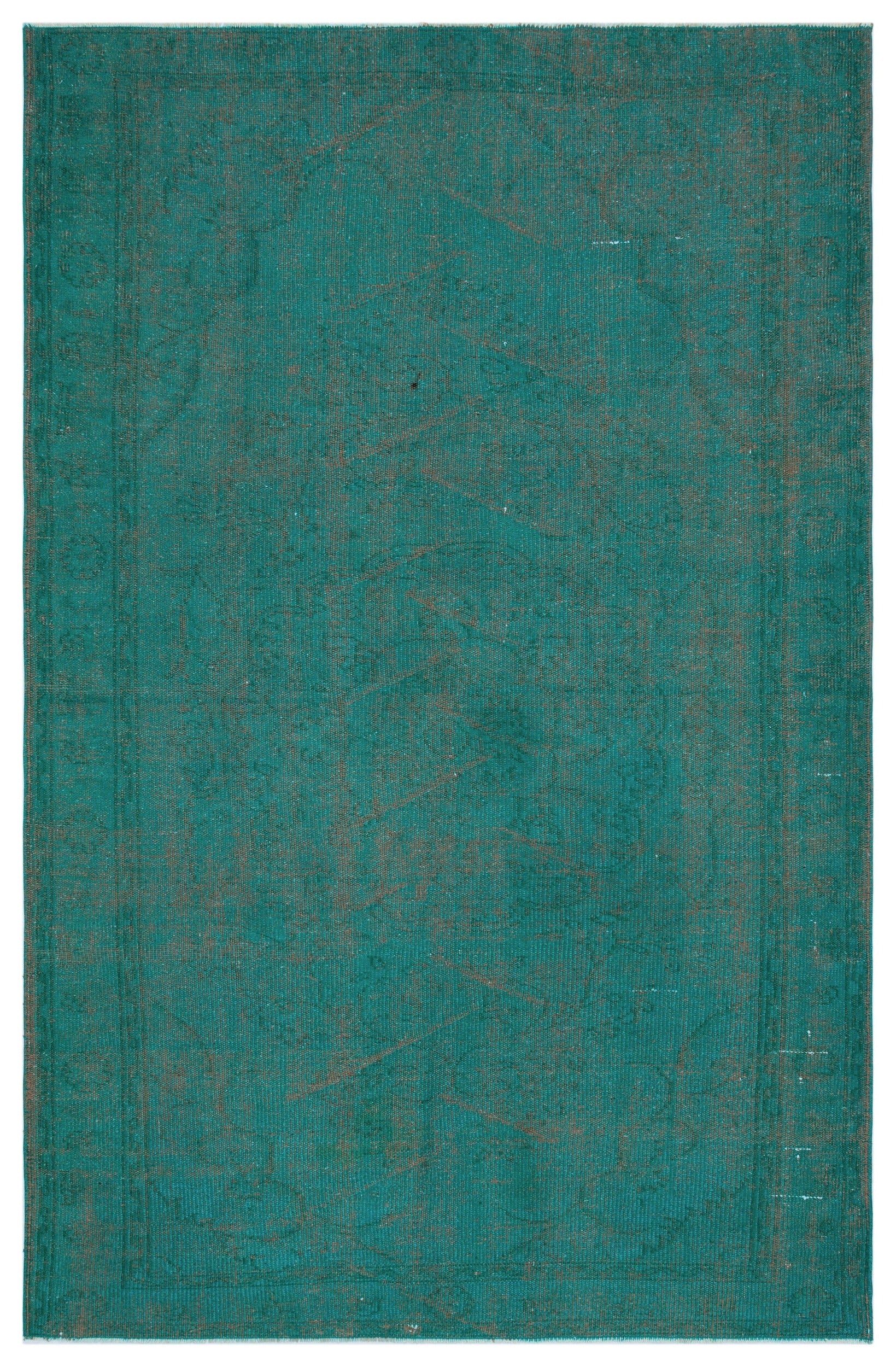 Atina Turkuaz Eskitme Yün El Dokuma Halısı 166 x 254 Apex Unique