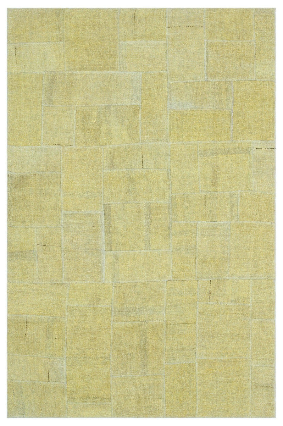 Bej Krem Anadolu Eskitme Geometrik Yün Halı 130x196 - Özel Seri