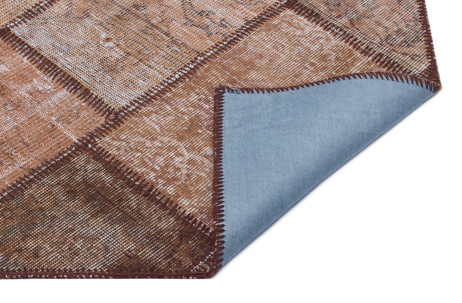 Iskece Kahverengi Eskitme Yün El Dokuma Halısı 121 x 180 Apex Unique