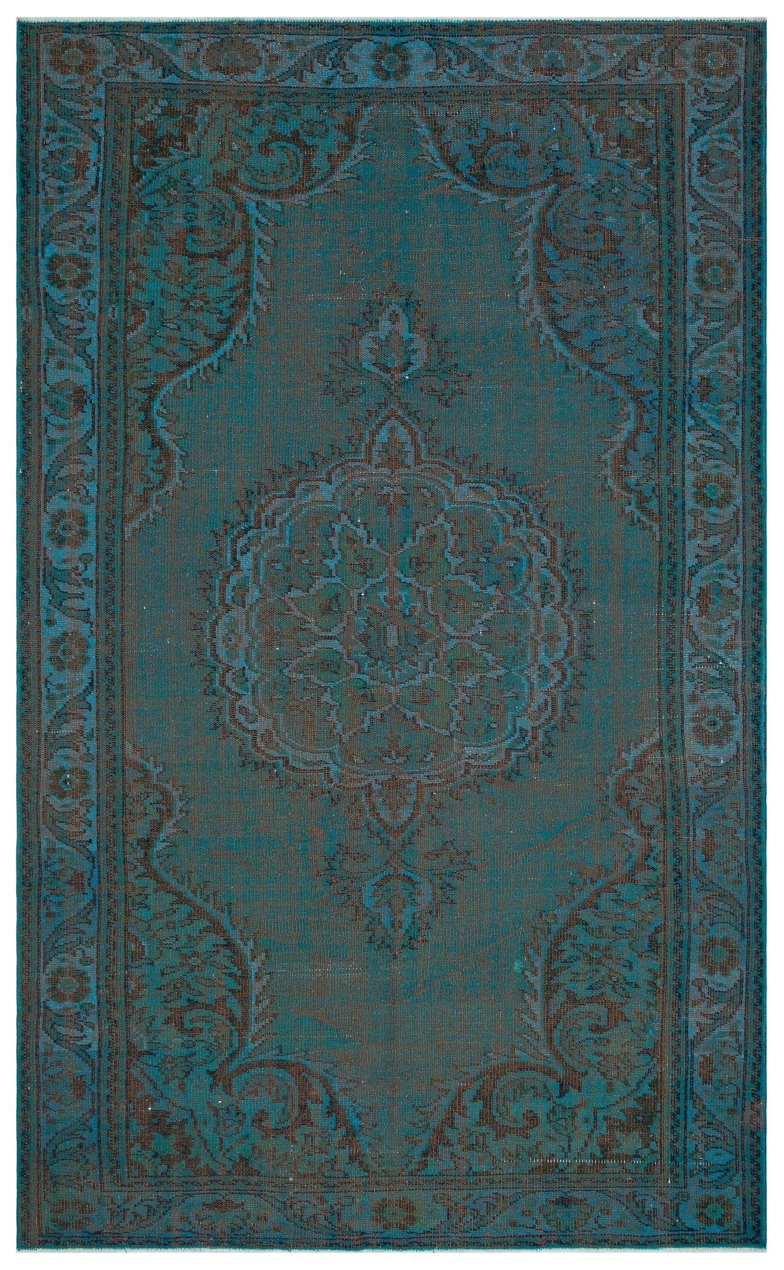 Antrasit Siyah Anadolu Eskitme Geometrik Yün Halı 178x295 - Özel Seri