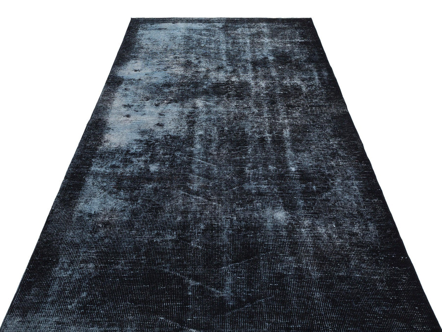 Siyah Eskitme Modern Yün Halı 152x265