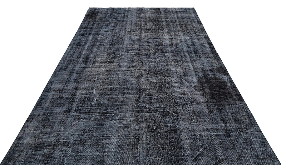 Siyah Geometrik Modern Yün Halı 205x312
