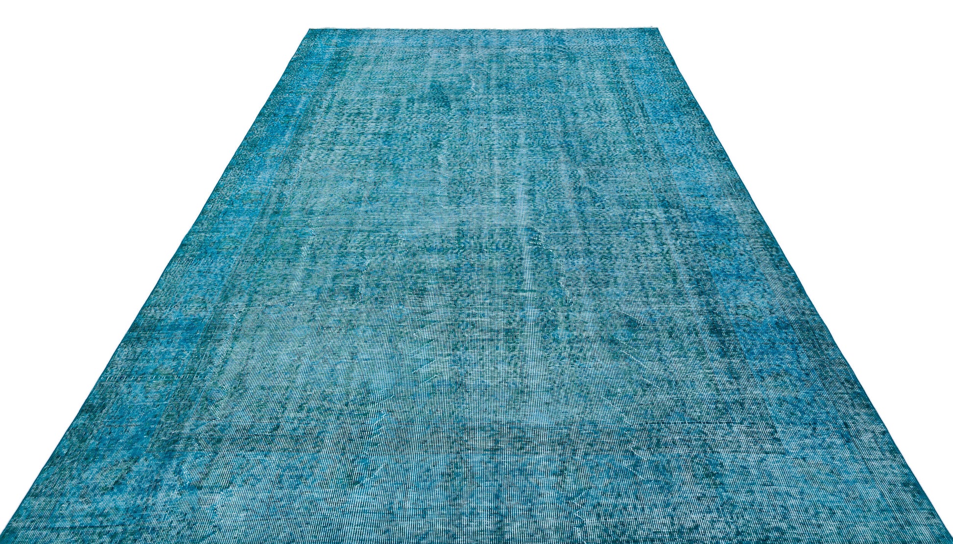 Atina Turkuaz Eskitme Yün El Dokuma Halısı 213 x 306 Apex Unique