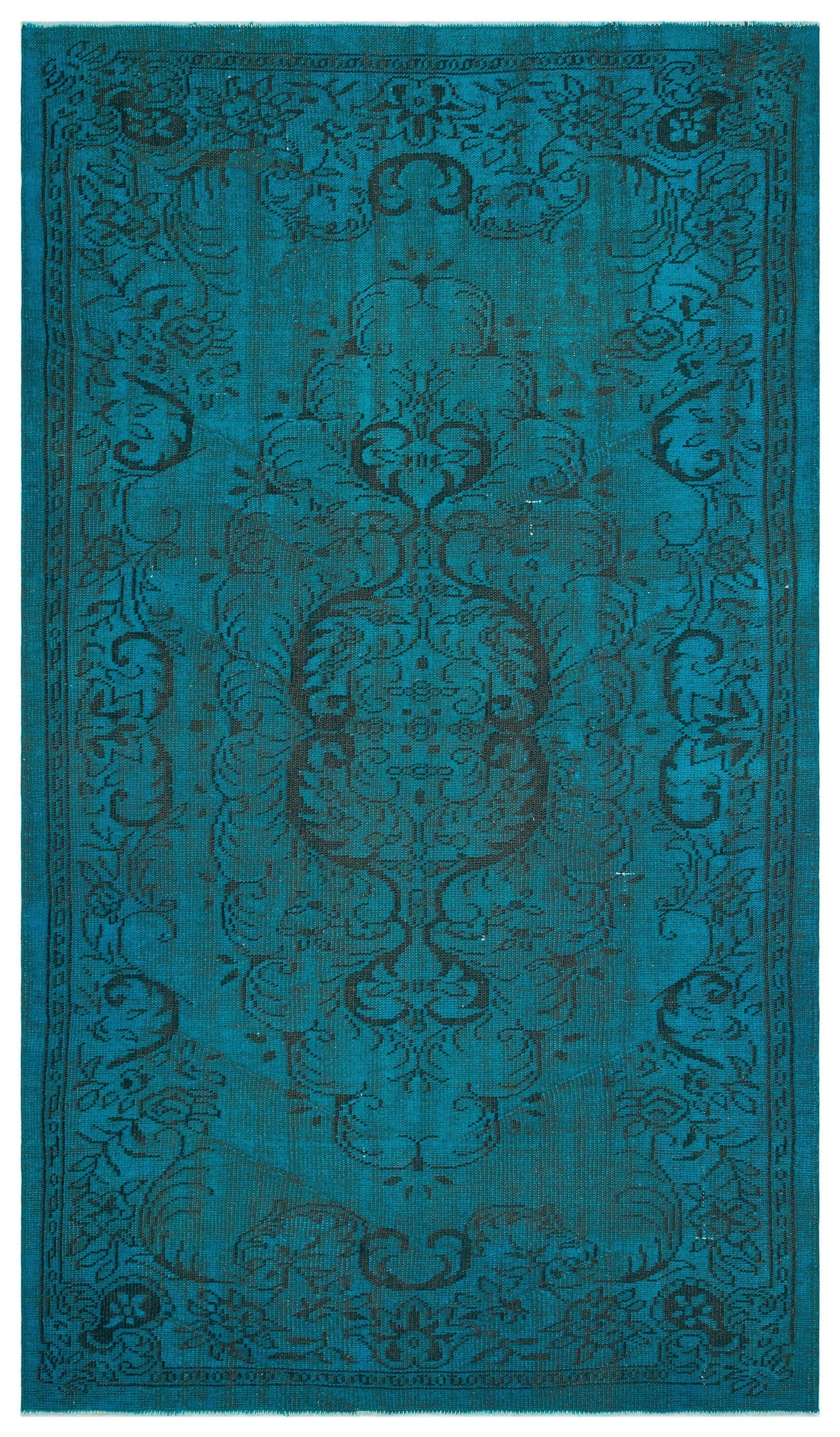 Atina Turkuaz Eskitme Yün El Dokuma Halısı 164 x 284 Apex Unique