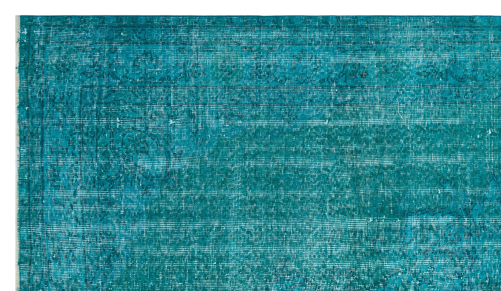 Atina Turkuaz Eskitme Yün El Dokuma Halısı 150 x 267 Apex Unique