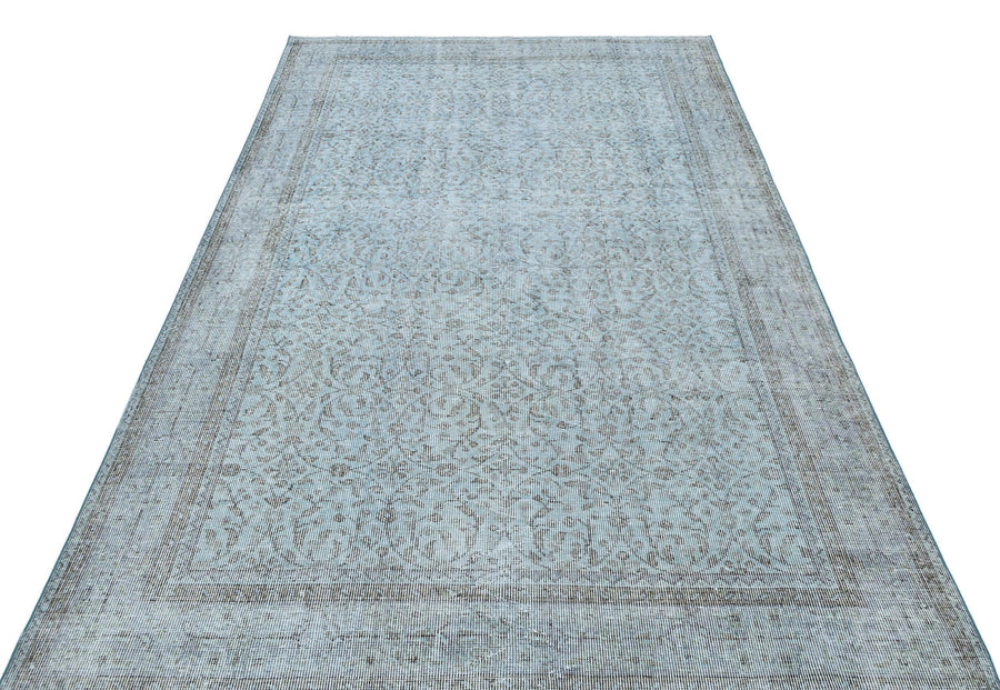 Mavi Anadolu Eskitme Madalyonlu Yün Halı 166x260 - Özel Seri