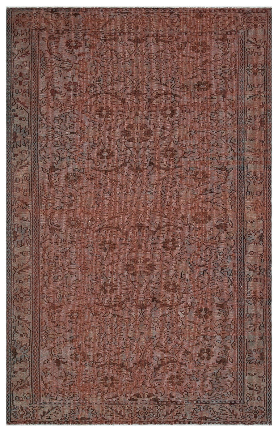 Roter Vintage Teppich mit Blumenmuster 184x289 cm – im Flur