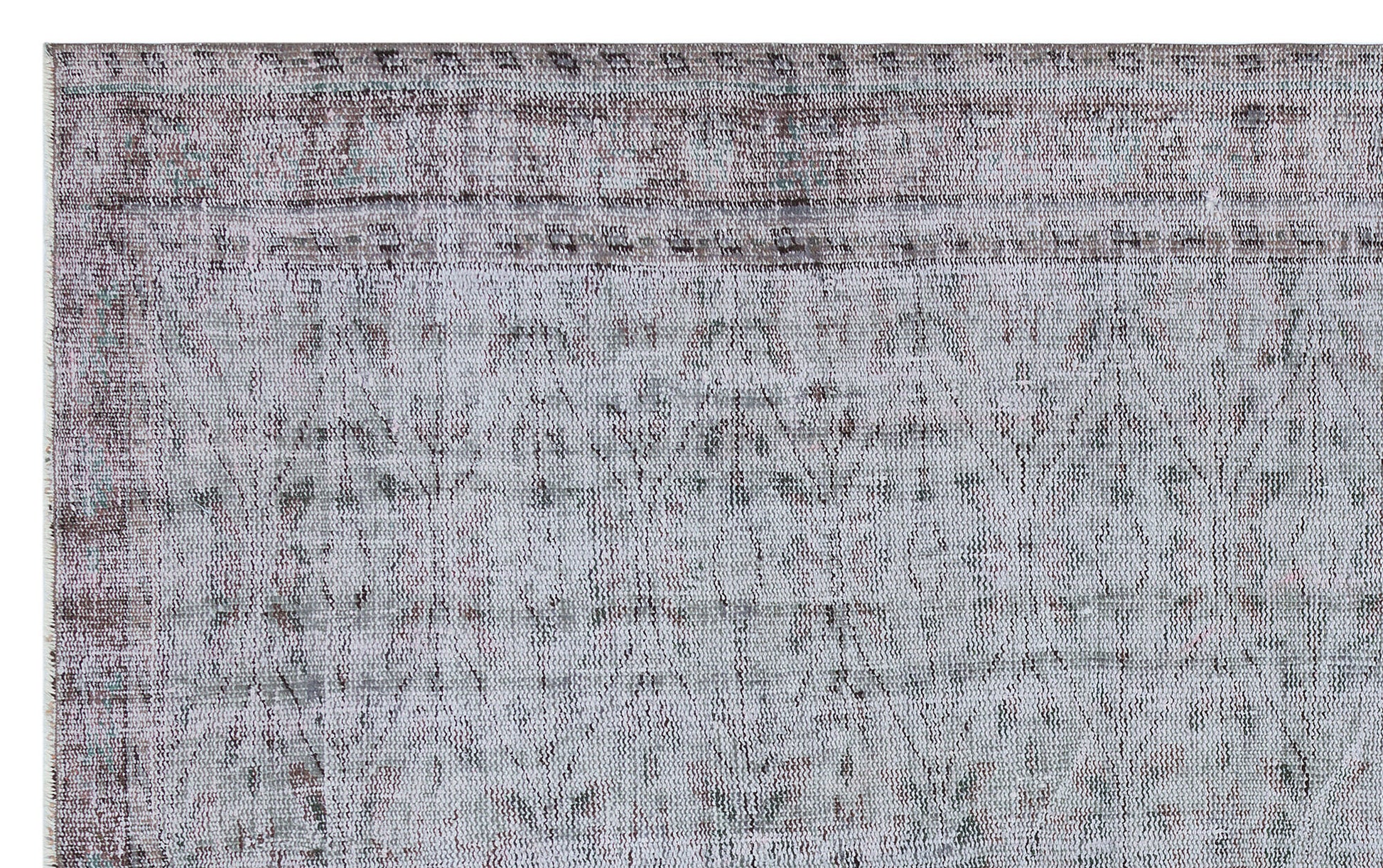 Atina Gri Eskitme Yün El Dokuma Halısı 160 x 265 Apex Unique