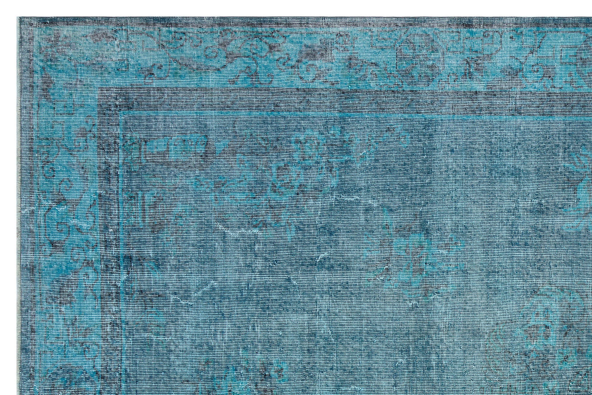 Atina Turkuaz Eskitme Yün El Dokuma Halısı 217 x 330 Apex Unique