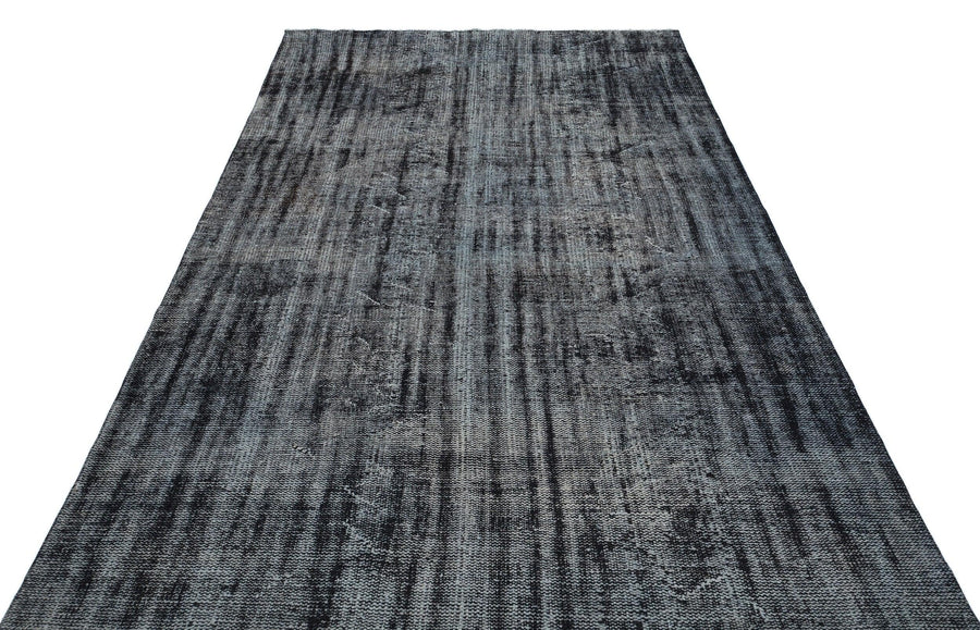 Siyah Eskitme Modern Yün Halı 184x286