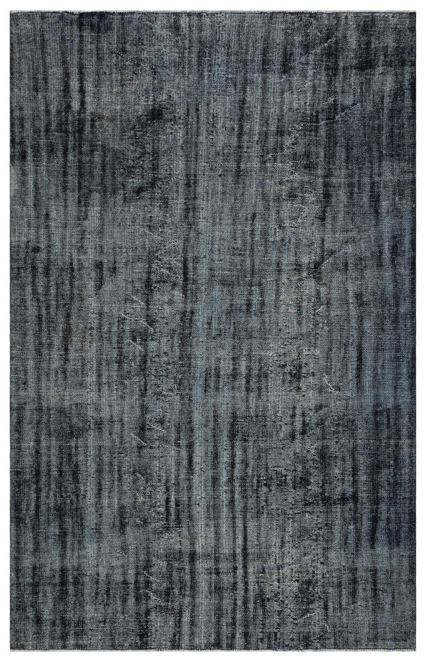 Siyah Eskitme Modern Yün Halı 184x286