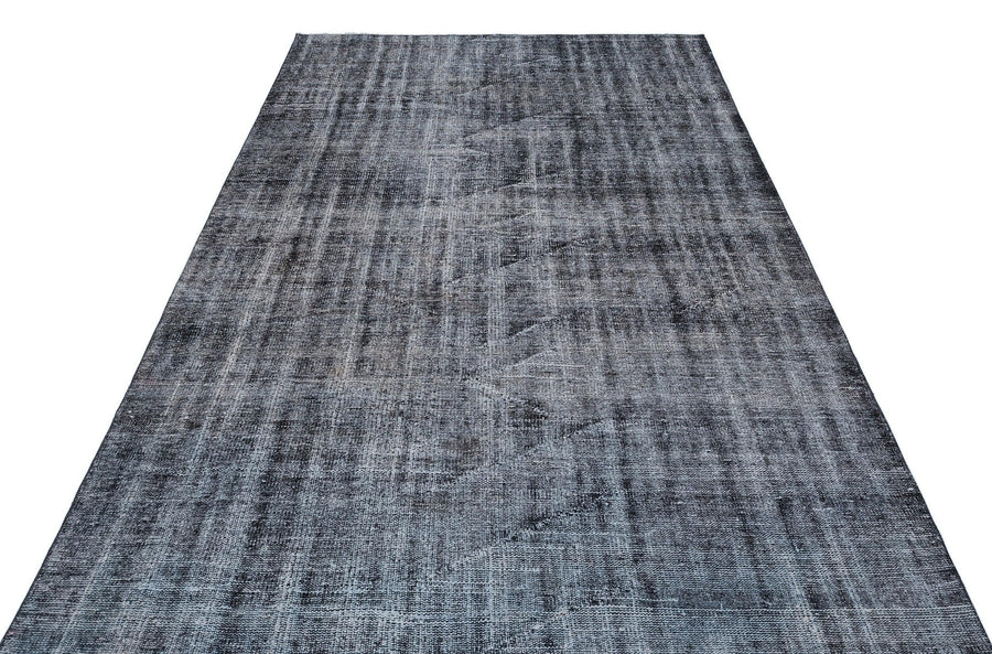Gri Anadolu Eskitme Geometrik Yün Halı 175x265 - Özel Seri