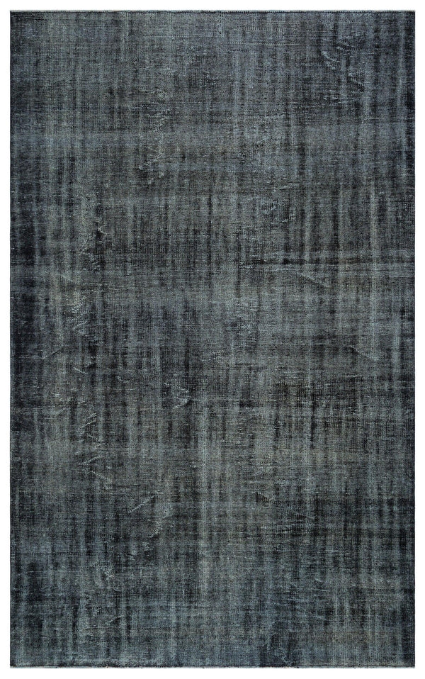 Gri Anadolu Eskitme Çiçekli Yün Halı 190x304 - Özel Seri