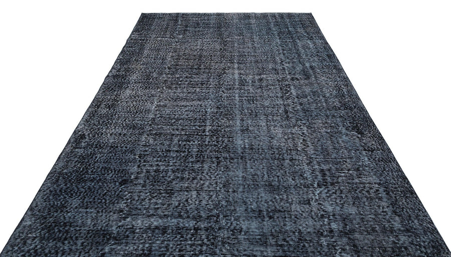 Gri Anadolu Eskitme Çiçekli Yün Halı 214x310 - Özel Seri