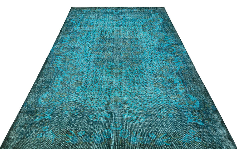 Hardal Lacivert Bohem Eskitme Yün Halı 185x275