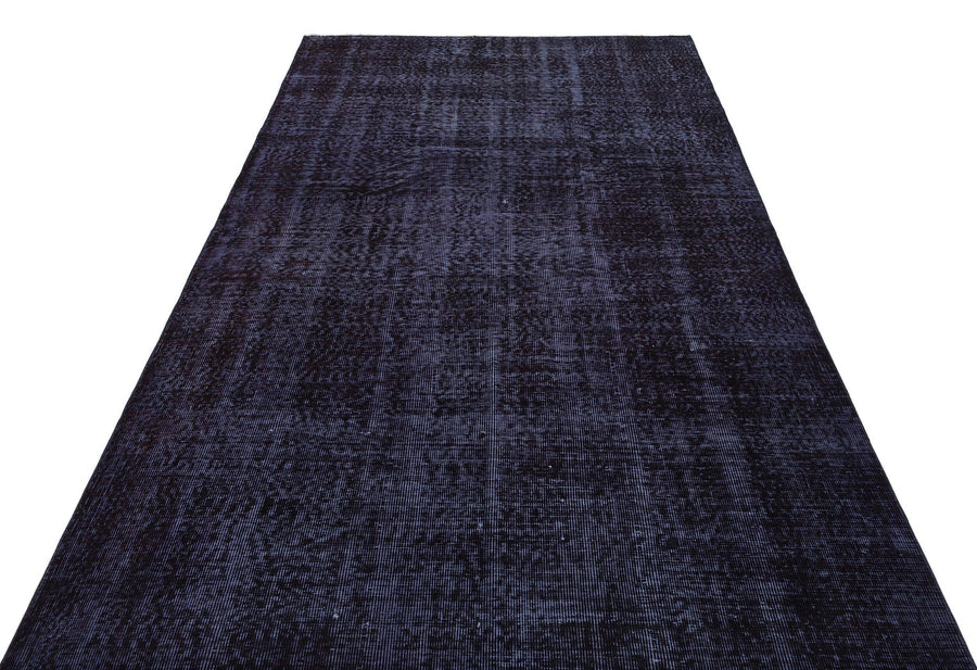 Siyah Eskitme Modern Yün Halı 170x278
