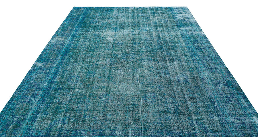 Lacivert Mavi Bohem Geometrik Yün Halı 250x281
