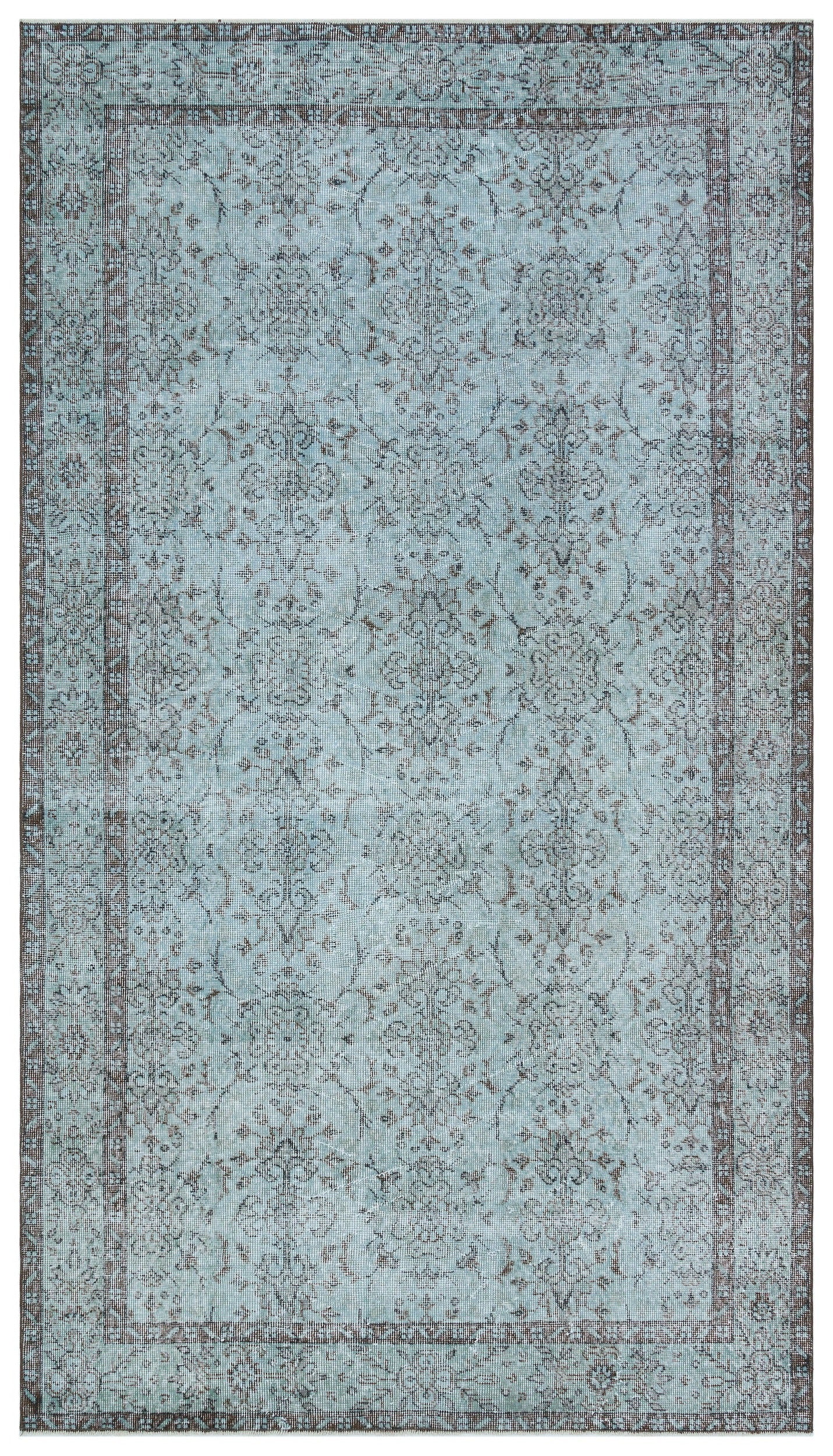 Atina Mavi Eskitme Yün El Dokuma Halısı 158 x 283 Apex Unique