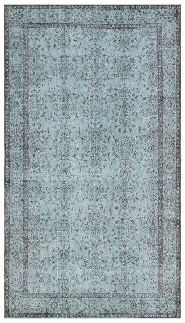 Mavi Anadolu Eskitme Modern Yün Halı 158x283 - Özel Seri