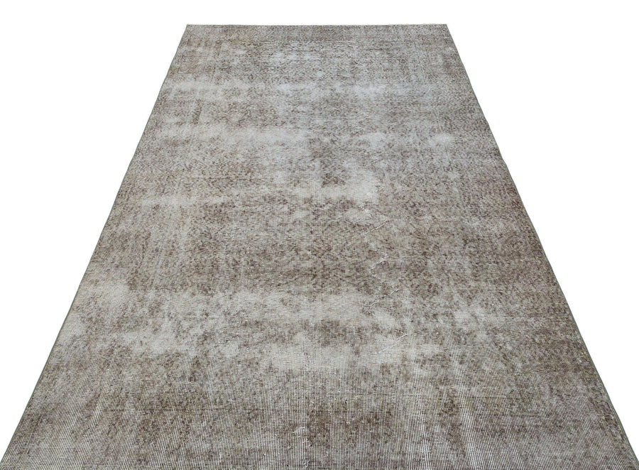Gri Anadolu Eskitme Geometrik Yün Halı 153x260 - Özel Seri