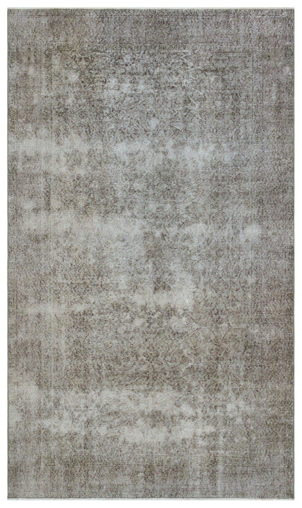 Gri Anadolu Eskitme Geometrik Yün Halı 153x260 - Özel Seri