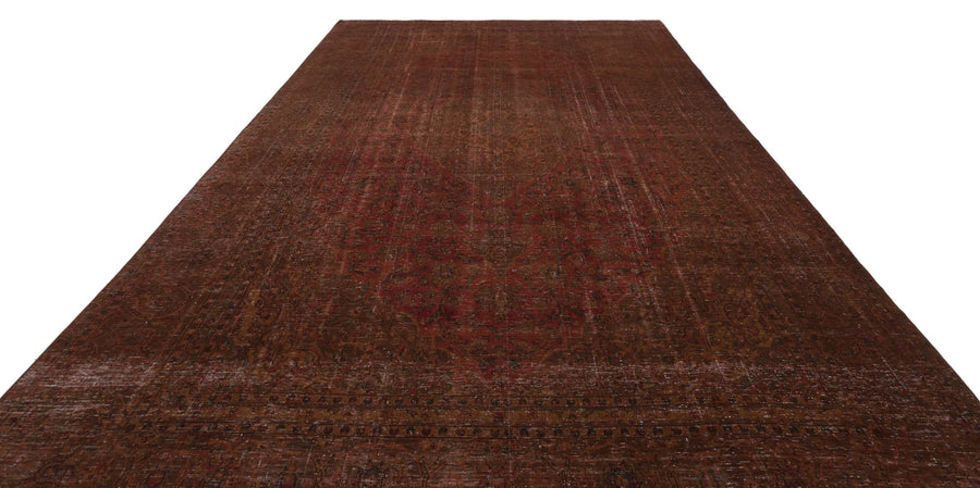 Antrasit Bordo Eskitme Klasik Yün Halı 273x428