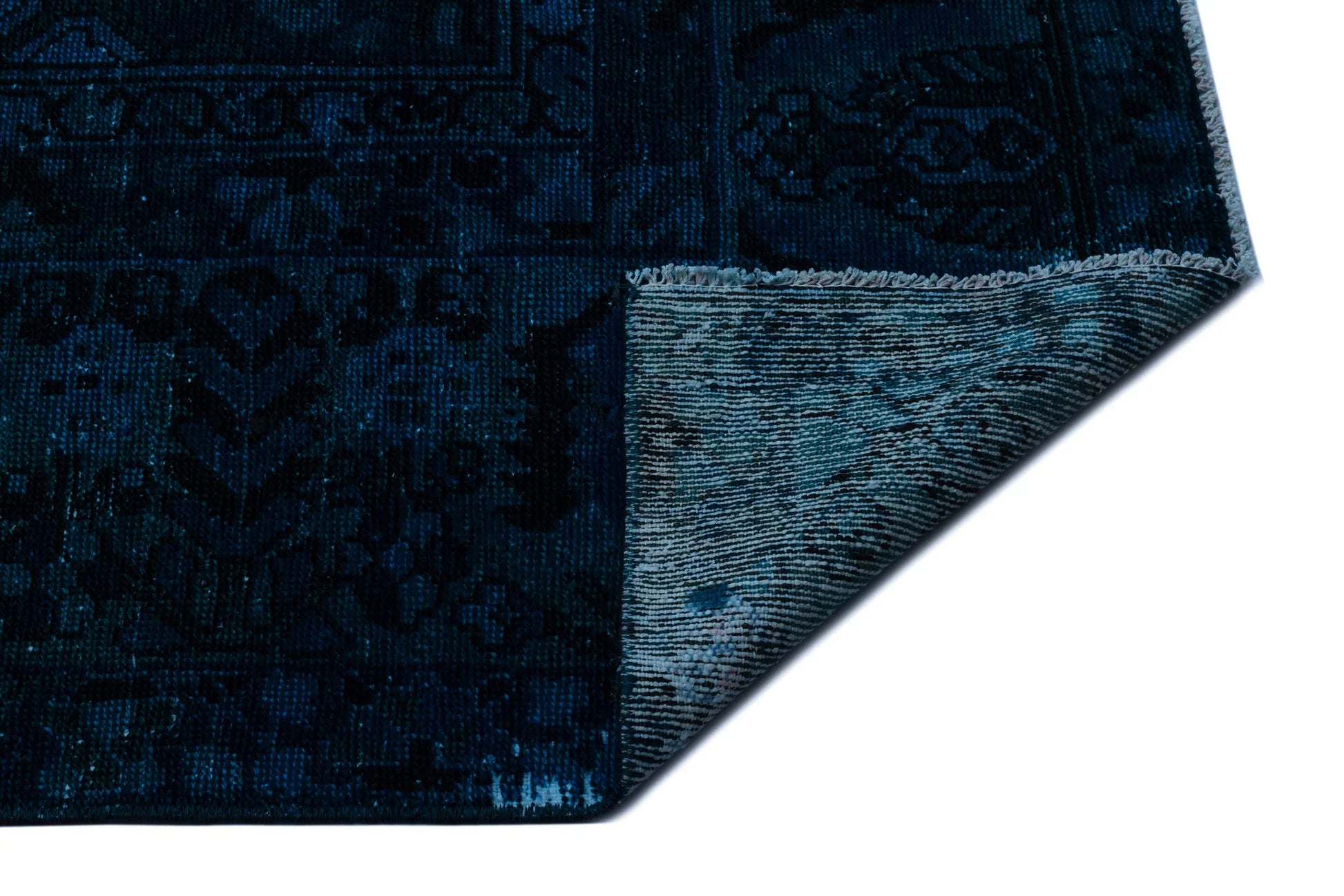 Lacivert Klasik Madalyonlu Yün Halı 285x367
