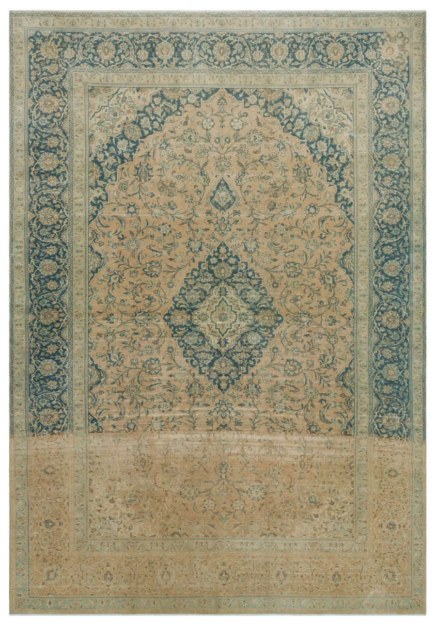 Bej Eskitme Klasik Yün Halı 274x398
