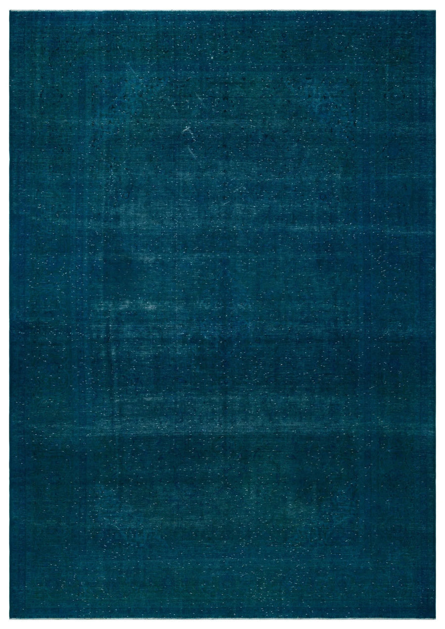 Handgeknüpfter Wollteppich in Marineblau & Türkis 300x427 cm – im Flur