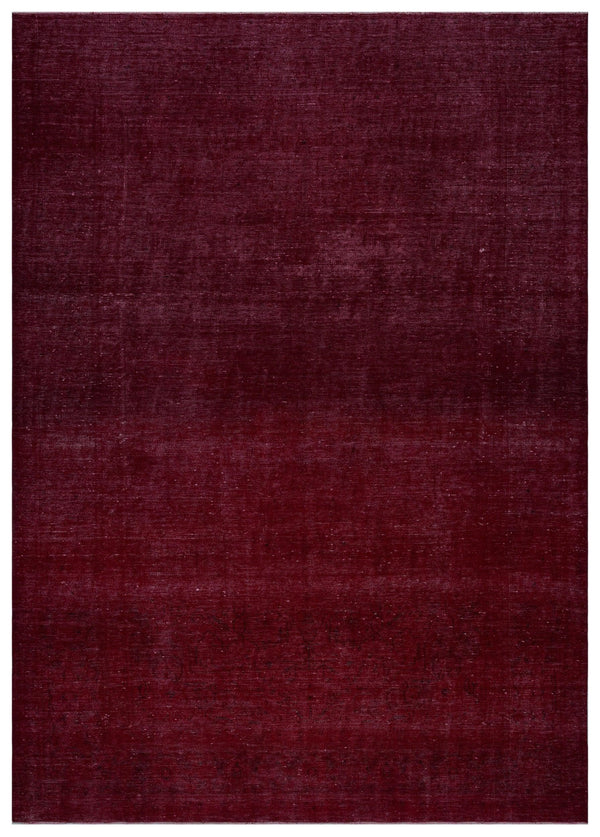 Kırmızı Anadolu Eskitme Modern Yün Halı 281x397 - Özel Seri