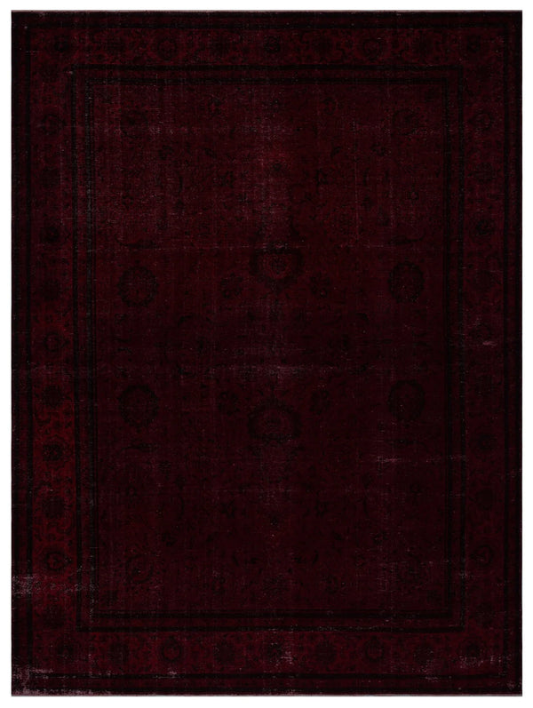 Kırmızı Bohem Eskitme Yün Halı 323x436