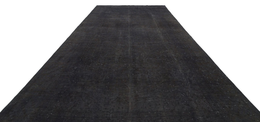 Gri Eskitme Madalyonlu Yün Halı 288x448